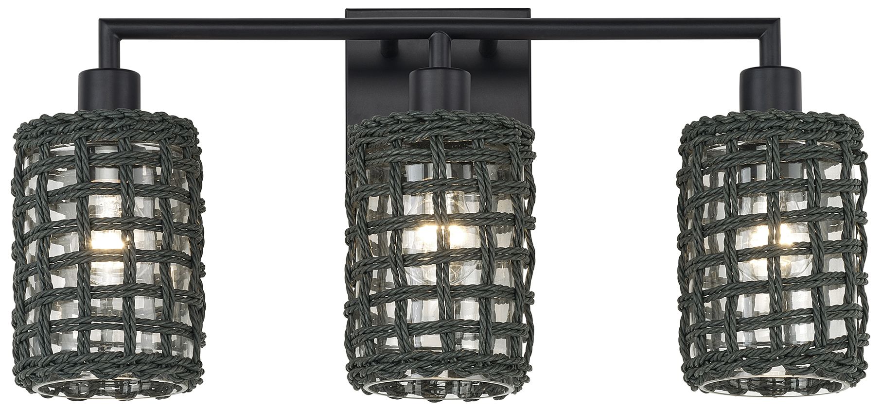 Image 4 Twinewell 3 Light Black Vanity Sconce more views