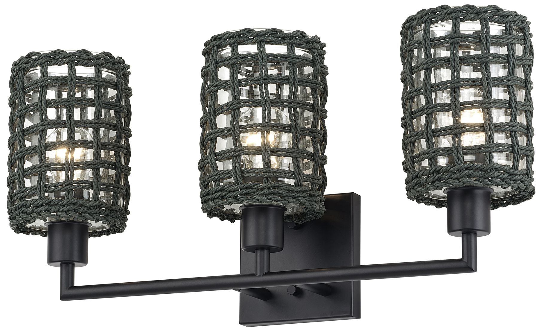 Image 5 Twinewell 3 Light Black Vanity Sconce more views