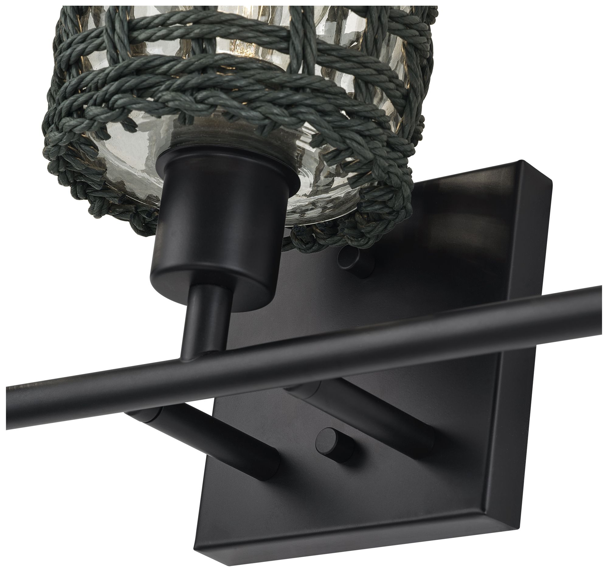 Image 7 Twinewell 3 Light Black Vanity Sconce more views