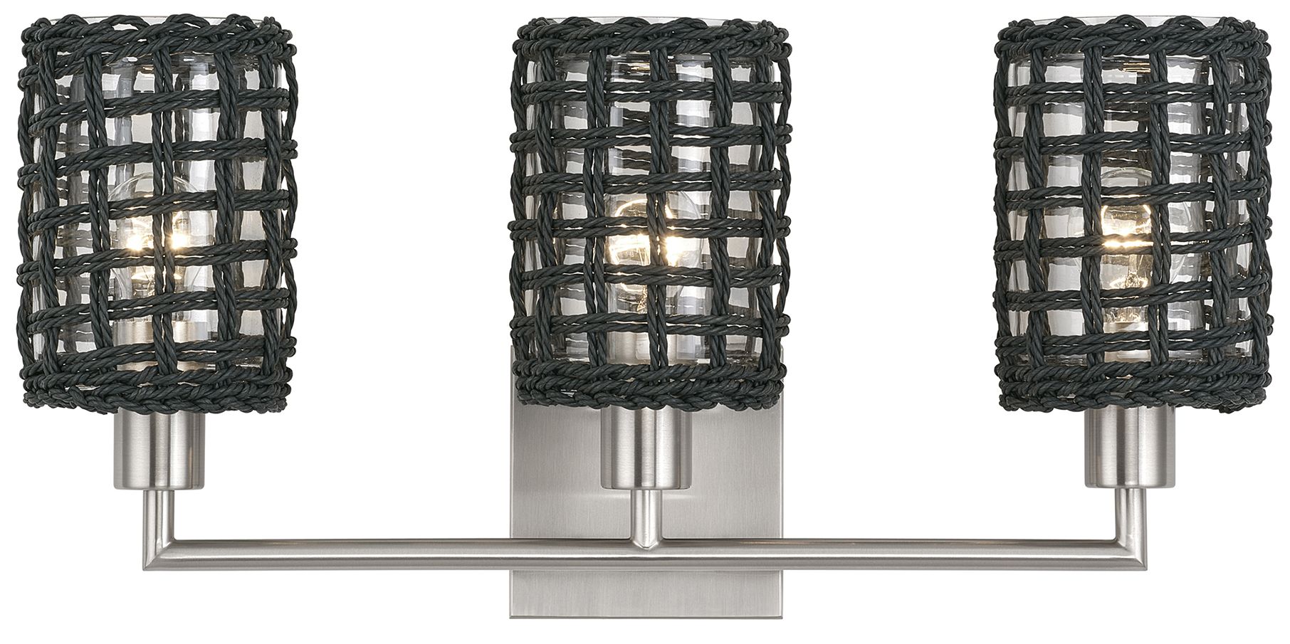 Twinewell 3 Light Brushed Nickel Vanity Sconce