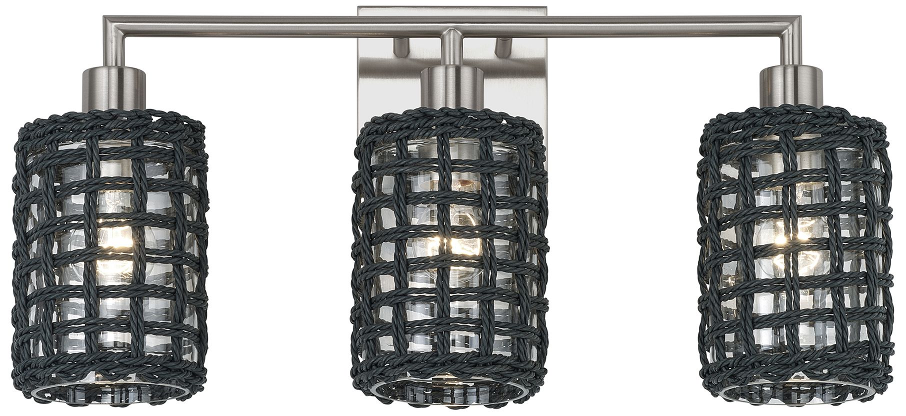 Image 4 Twinewell 3 Light Brushed Nickel Vanity Sconce more views