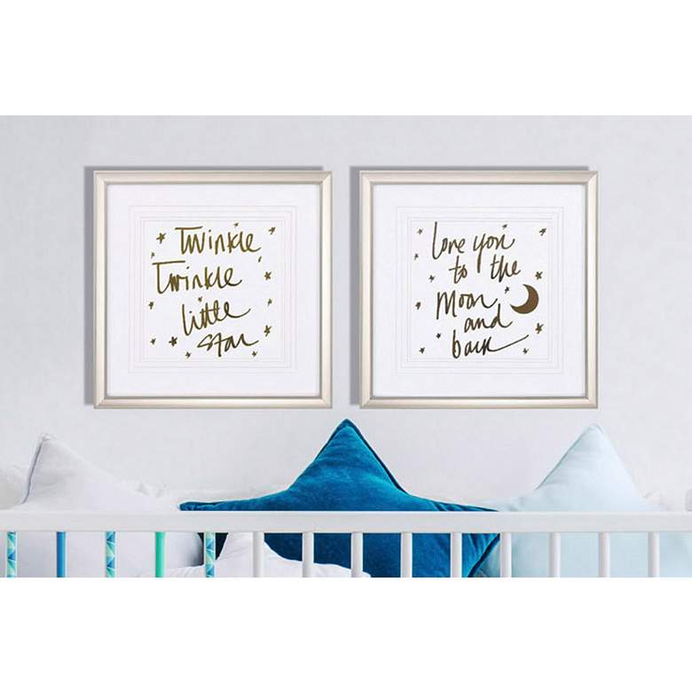 Image 1 Twinkle Love 20 inch Square 2-Piece Framed Wall Art Print Set