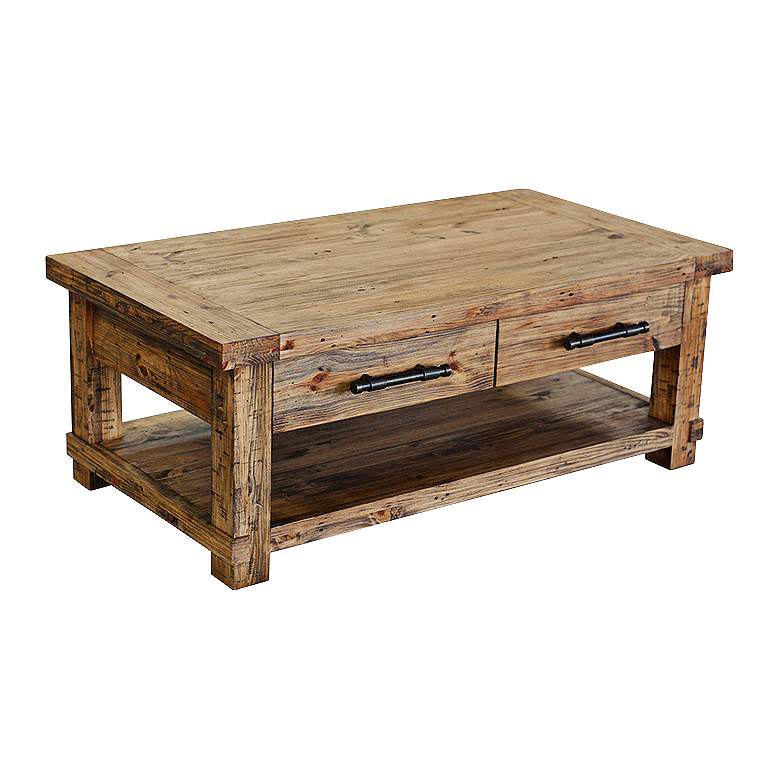 Image 1 Twinsburg 2-Drawer Reclaimed Pine Coffee Table