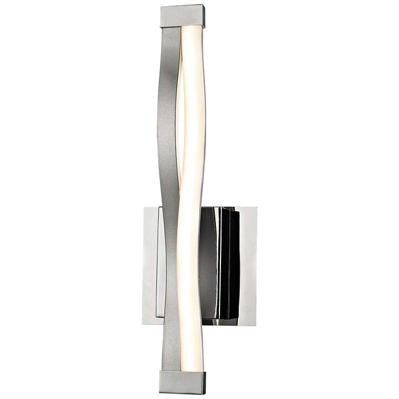 Image 1 Twist 15 inch High Aluminum and Chrome LED Wall Sconce