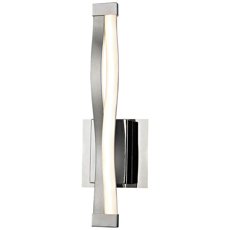 Image 1 Twist 15" High Aluminum and Chrome LED Wall Sconce