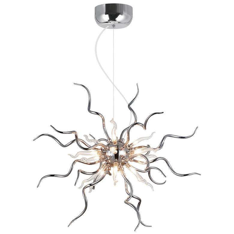 Image 1 Twist 15 Light Chandelier With Chrome Finish