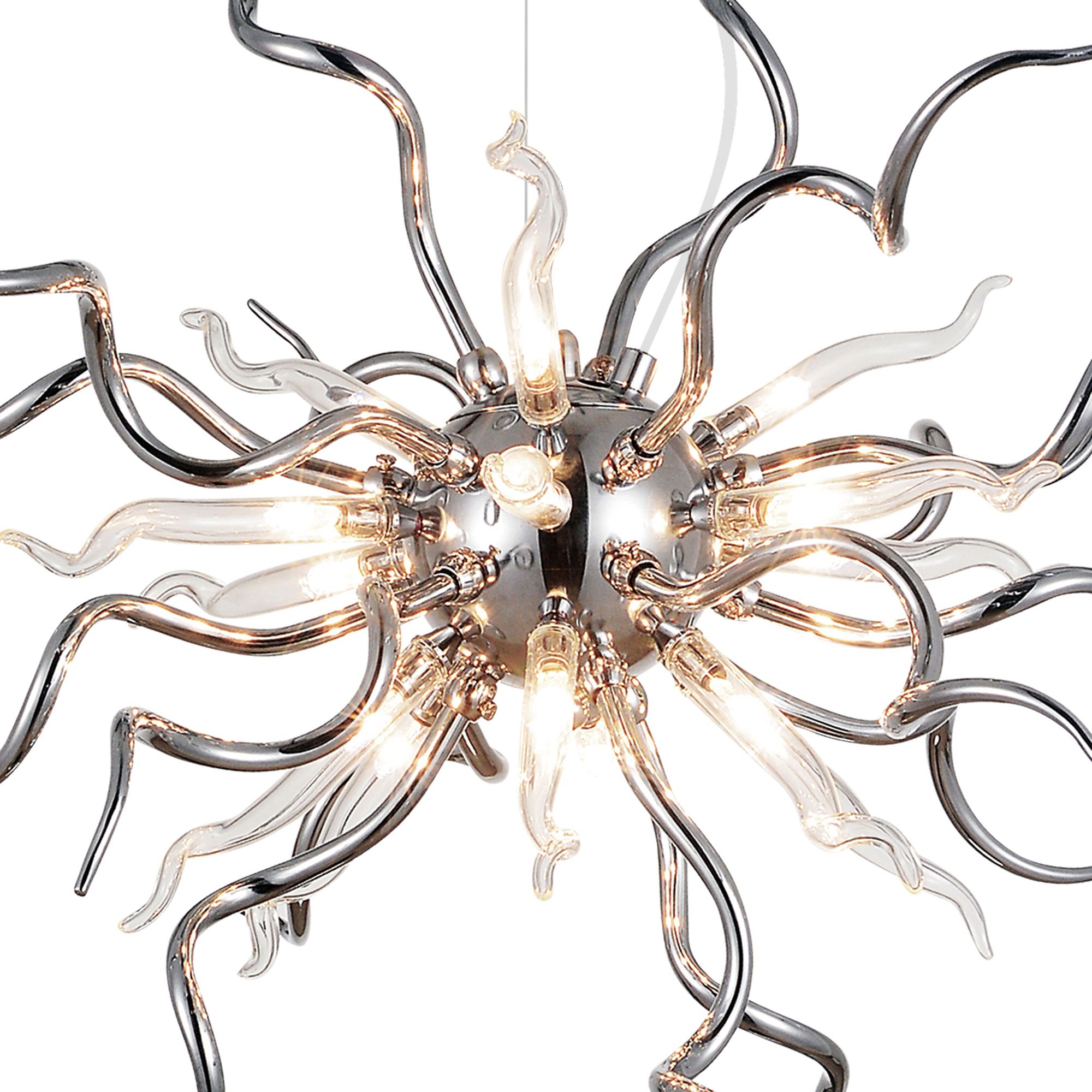 Image 3 Twist 15 Light Chandelier With Chrome Finish more views