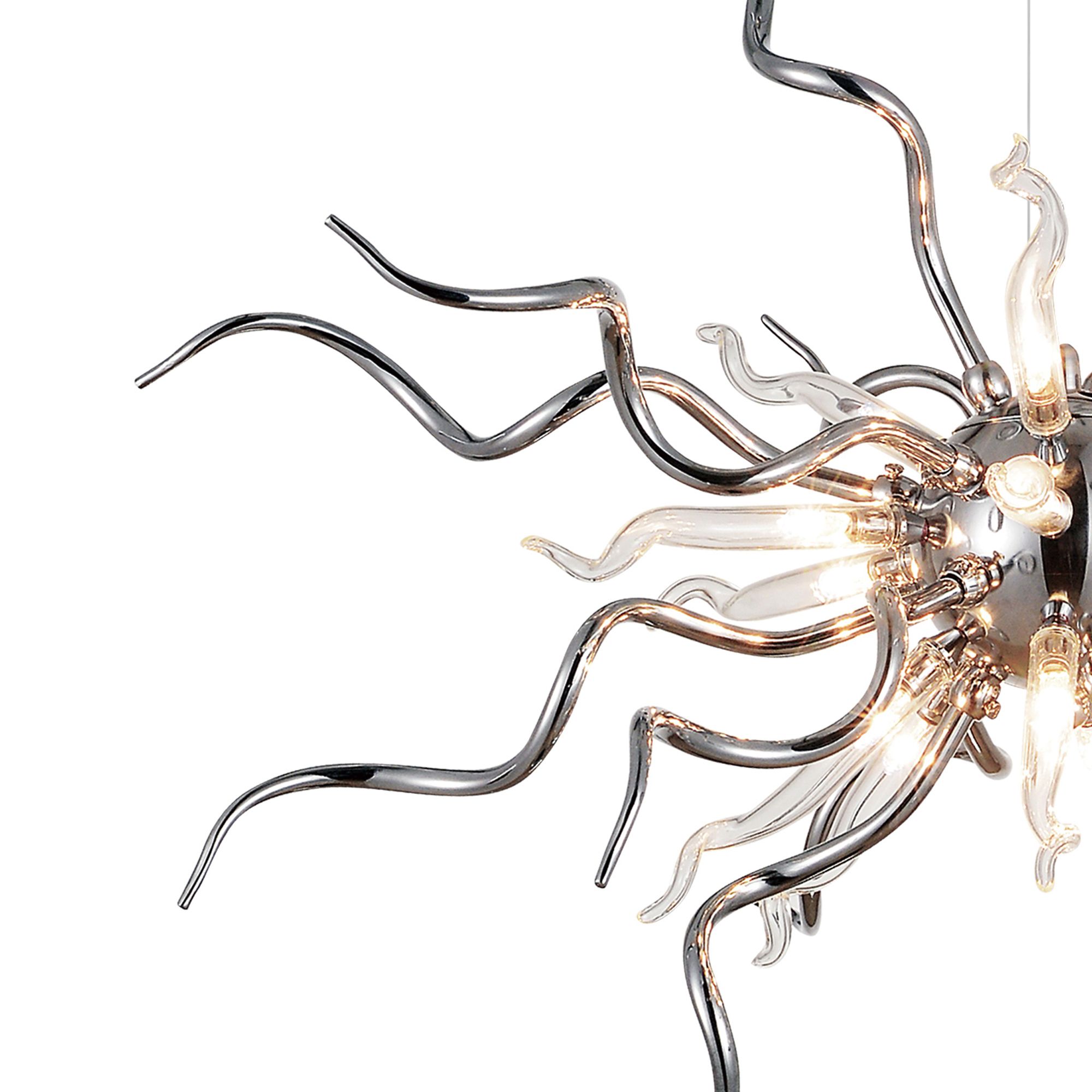 Image 4 Twist 15 Light Chandelier With Chrome Finish more views