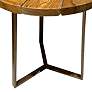 Twist 21" Wide Wood and Steel End Table