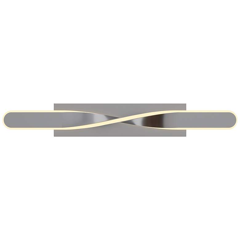 Image 2 Twist 23 3/4" Wide Satin Nickel LED Vanity Bath Light