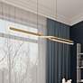 1_Twist 48" LED Pendant - Satin Brass