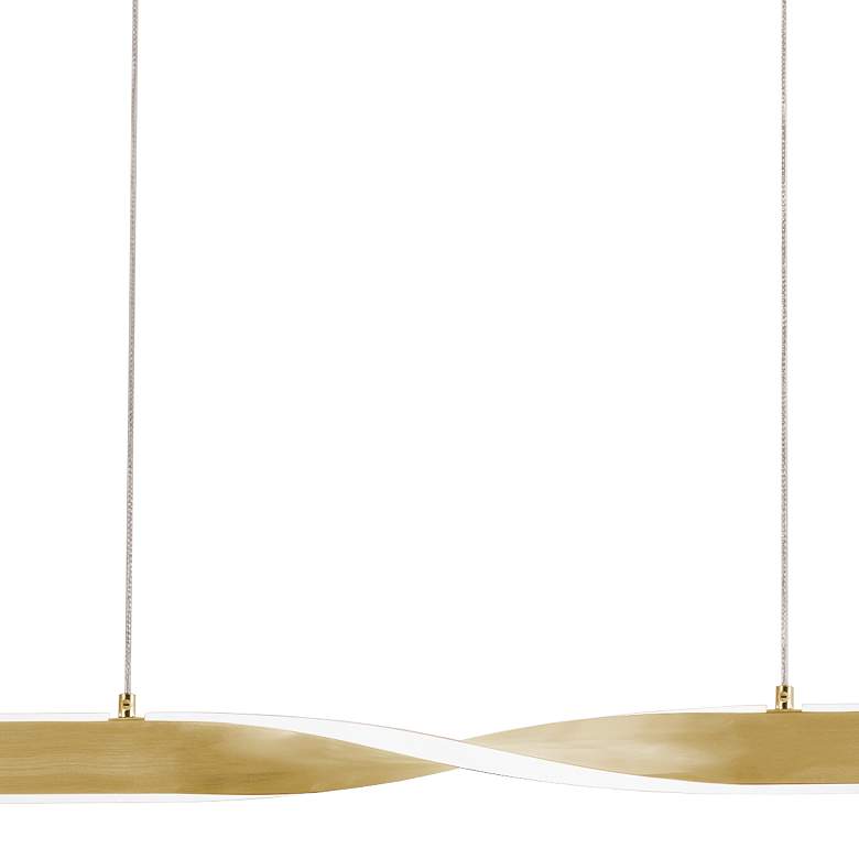 Image 3 Twist 48" LED Pendant - Satin Brass more views