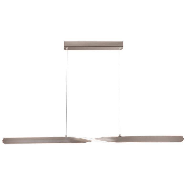 Image 2 Twist 48" LED Pendant - Satin Nickel