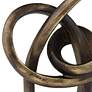 Twist Abstract 8 1/2" High Bronze and White Marble Sculpture