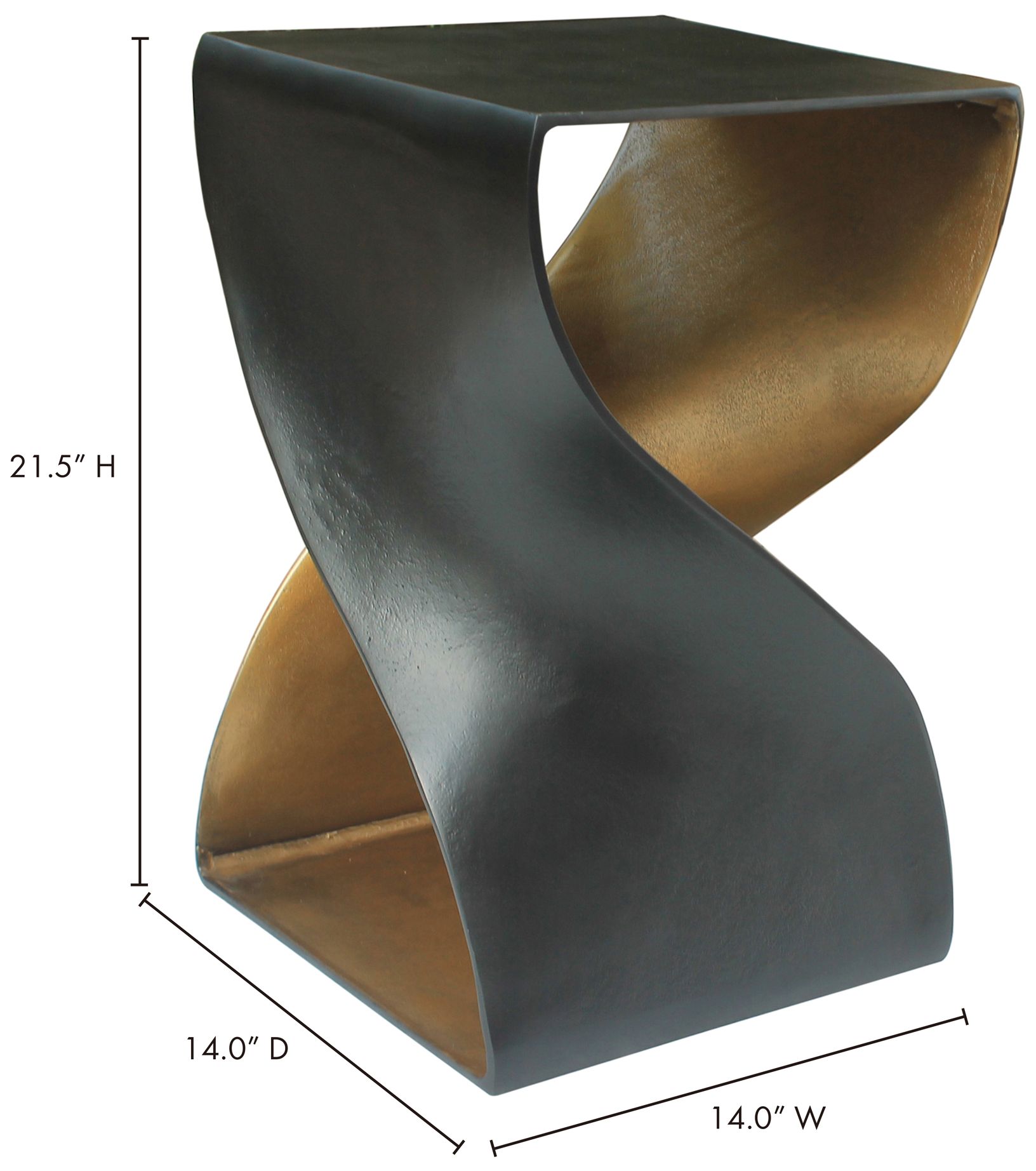 Image 5 Twist Accent Table Black more views