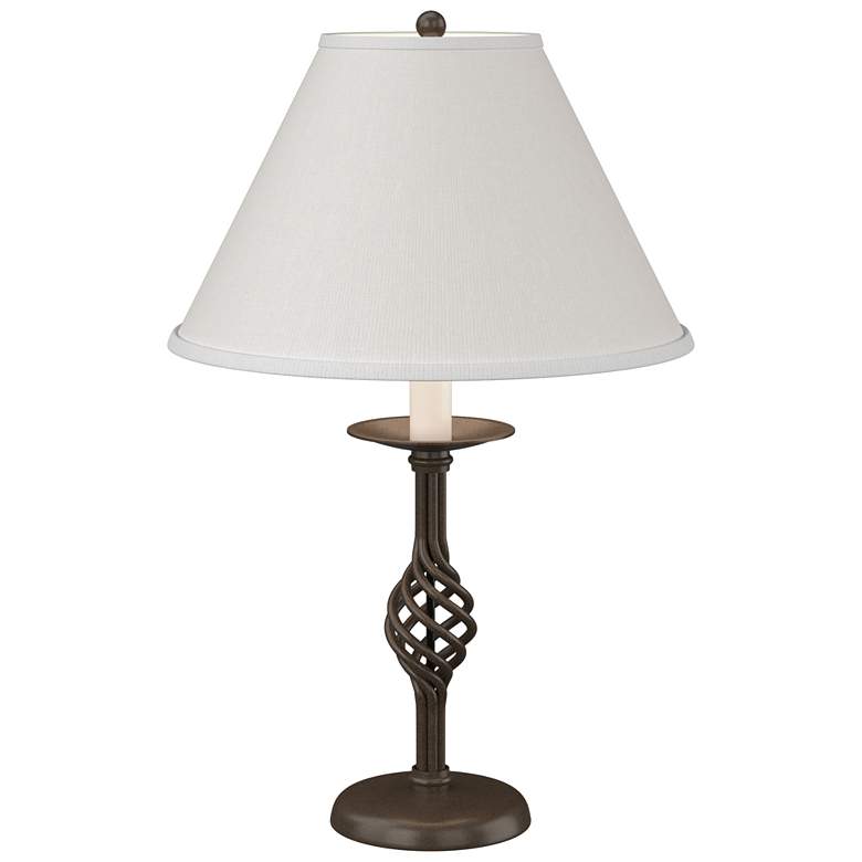 Image 1 Twist Basket 25.5" High Bronze Table Lamp With Natural Anna Shade