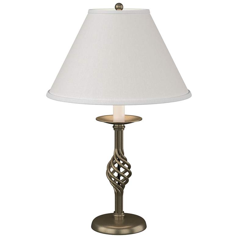Image 1 Twist Basket 25.5" High Soft Gold Table Lamp With Natural Anna Shade