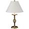 Twist Basket 25.5"H Modern Brass Table Lamp With Natural Anna Shade