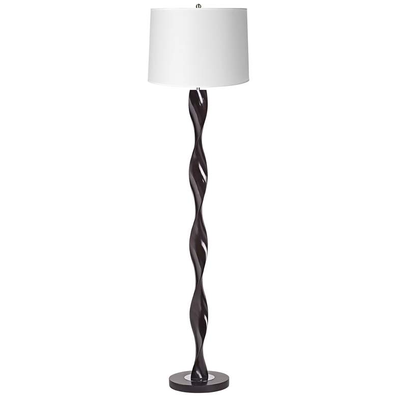 Image 1 Twist Floor Lamp with White Drum Lamps Shade