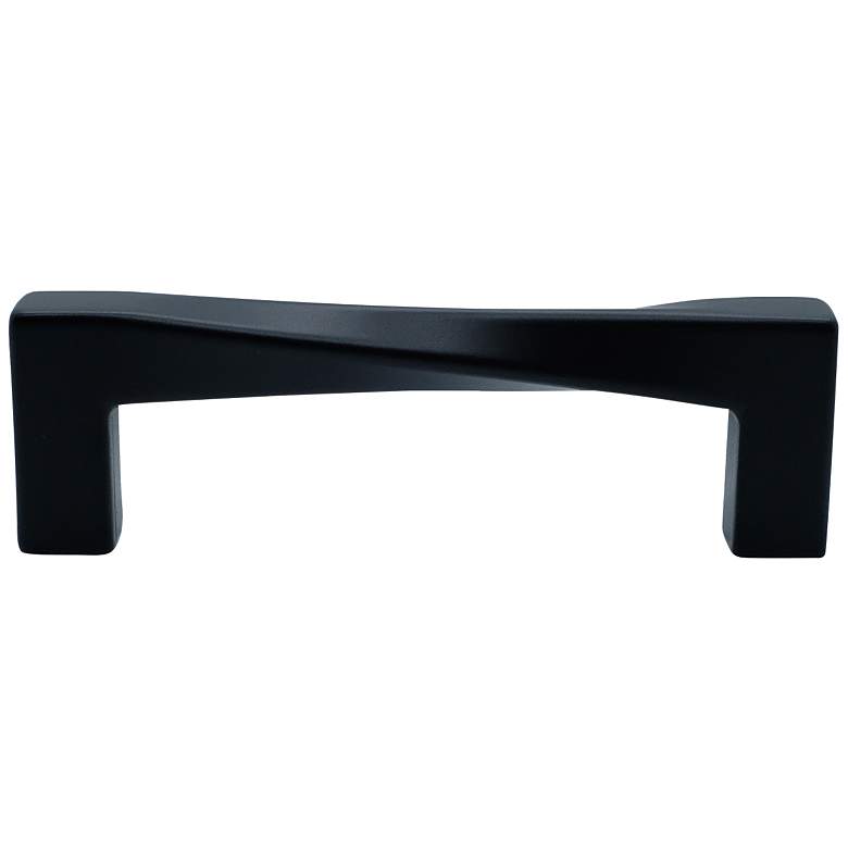 Image 1 Twist Matte Black Metal 4 1/4" Wide Cabinet Pull
