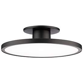 Image1 of Twist-N-Lite 2.88"H x 11"W 1-Light Semi-Flush Mount in Black