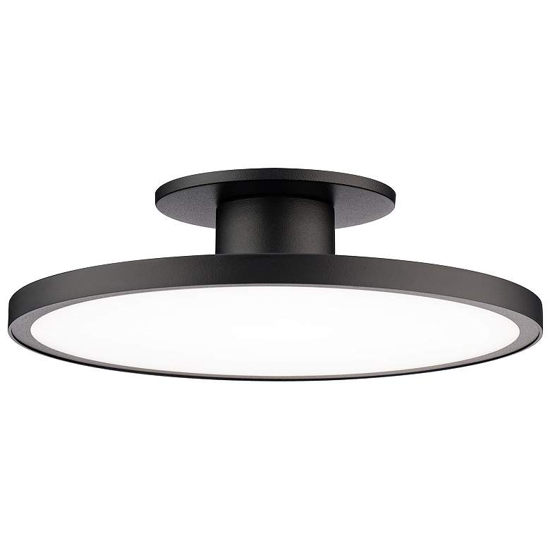Image 1 Twist-N-Lite 2.88"H x 11"W 1-Light Semi-Flush Mount in Black