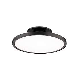 Image2 of Twist-N-Lite 2.88"H x 11"W 1-Light Semi-Flush Mount in Black more views