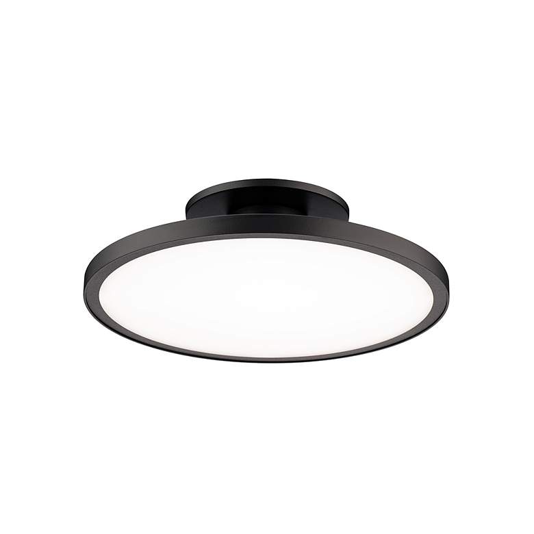 Image 2 Twist-N-Lite 2.88"H x 11"W 1-Light Semi-Flush Mount in Black more views