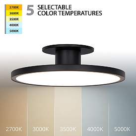 Image5 of Twist-N-Lite 2.88"H x 11"W 1-Light Semi-Flush Mount in Black more views