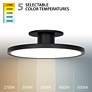 5_Twist-N-Lite 2.88"H x 11"W 1-Light Semi-Flush Mount in Black more views