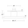 6_Twist-N-Lite 2.88"H x 11"W 1-Light Semi-Flush Mount in Black more views