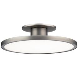 Twist-N-Lite 2.88"H x 11"W 1-Light Semi-Flush Mount in Brushed Nickel