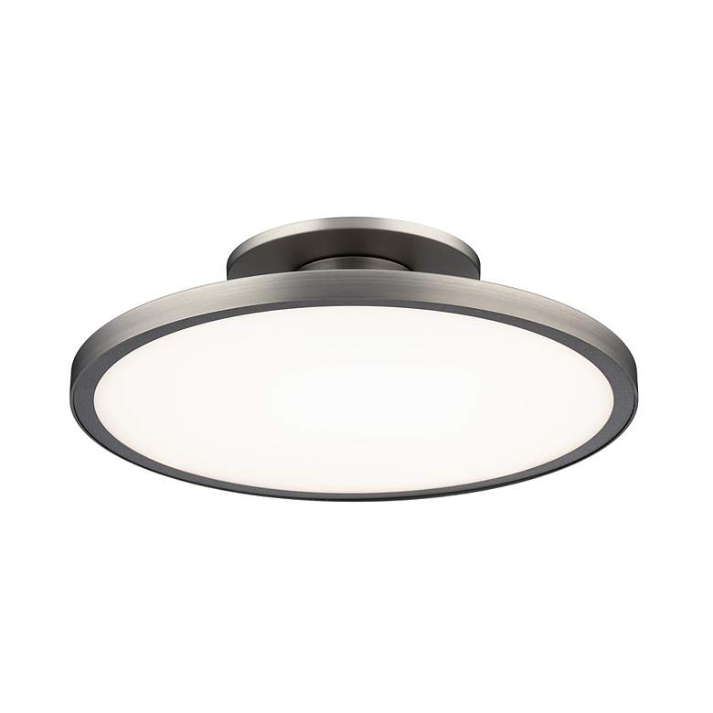 Image 2 Twist-N-Lite 2.88"H x 11"W 1-Light Semi-Flush Mount in Brushed Nickel more views