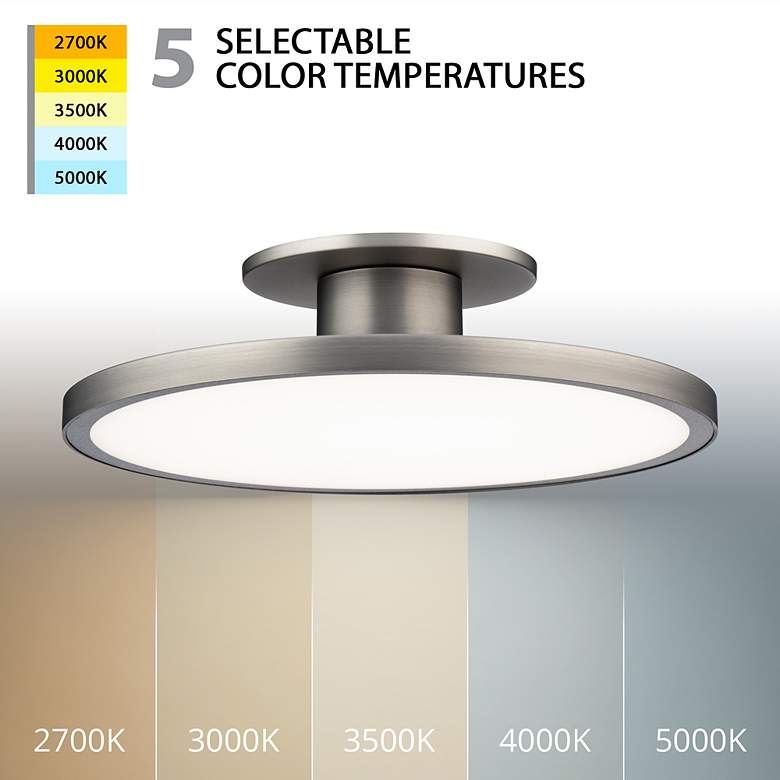 Image 3 Twist-N-Lite 2.88"H x 11"W 1-Light Semi-Flush Mount in Brushed Nickel more views