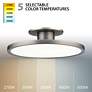 3_Twist-N-Lite 2.88"H x 11"W 1-Light Semi-Flush Mount in Brushed Nickel more views