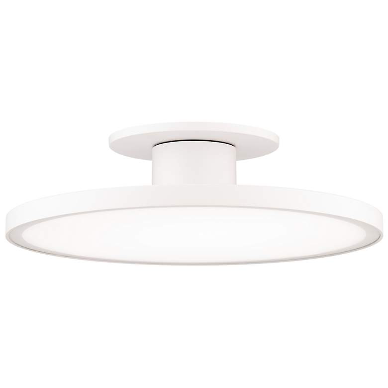 Image 1 Twist-N-Lite 2.88"H x 11"W 1-Light Semi-Flush Mount in White