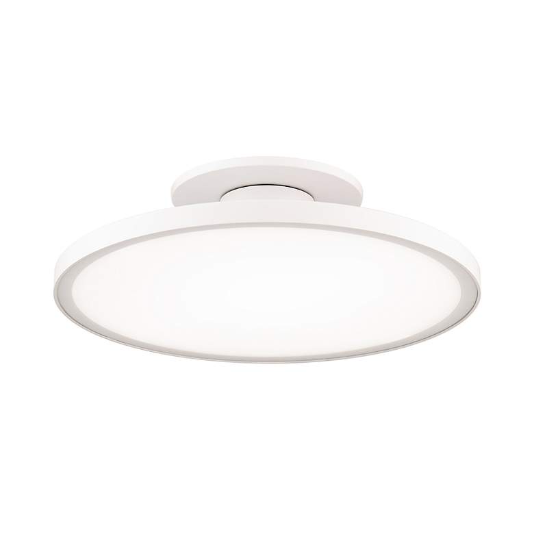 Image 2 Twist-N-Lite 2.88"H x 11"W 1-Light Semi-Flush Mount in White more views