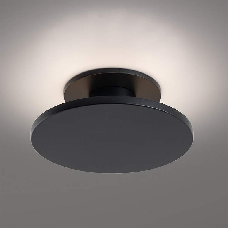 Image 4 Twist-N-Lite 2.88"H x 8"W 1-Light Semi-Flush Mount in Black more views