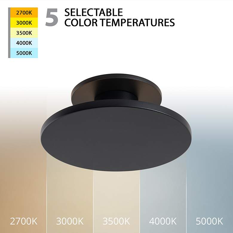 Image 5 Twist-N-Lite 2.88"H x 8"W 1-Light Semi-Flush Mount in Black more views