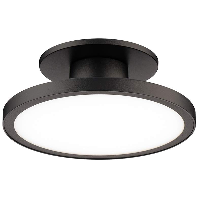 Image 1 Twist-N-Lite 2.88"H x 8"W 1-Light Semi-Flush Mount in Black