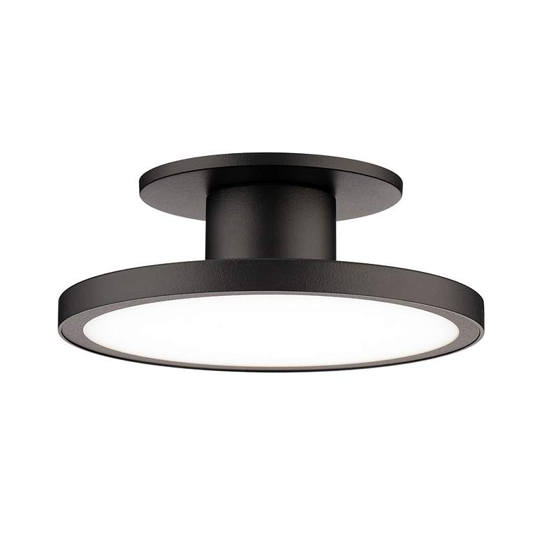 Image 2 Twist-N-Lite 2.88"H x 8"W 1-Light Semi-Flush Mount in Black more views