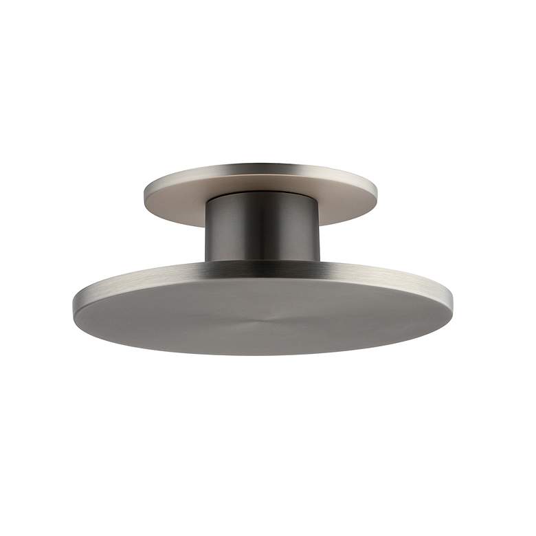 Image 2 Twist-N-Lite 2.88"H x 8"W 1-Light Semi-Flush Mount in Brushed Nickel more views