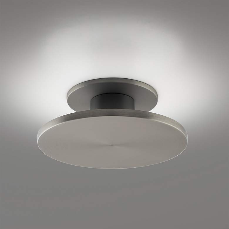 Image 4 Twist-N-Lite 2.88"H x 8"W 1-Light Semi-Flush Mount in Brushed Nickel more views