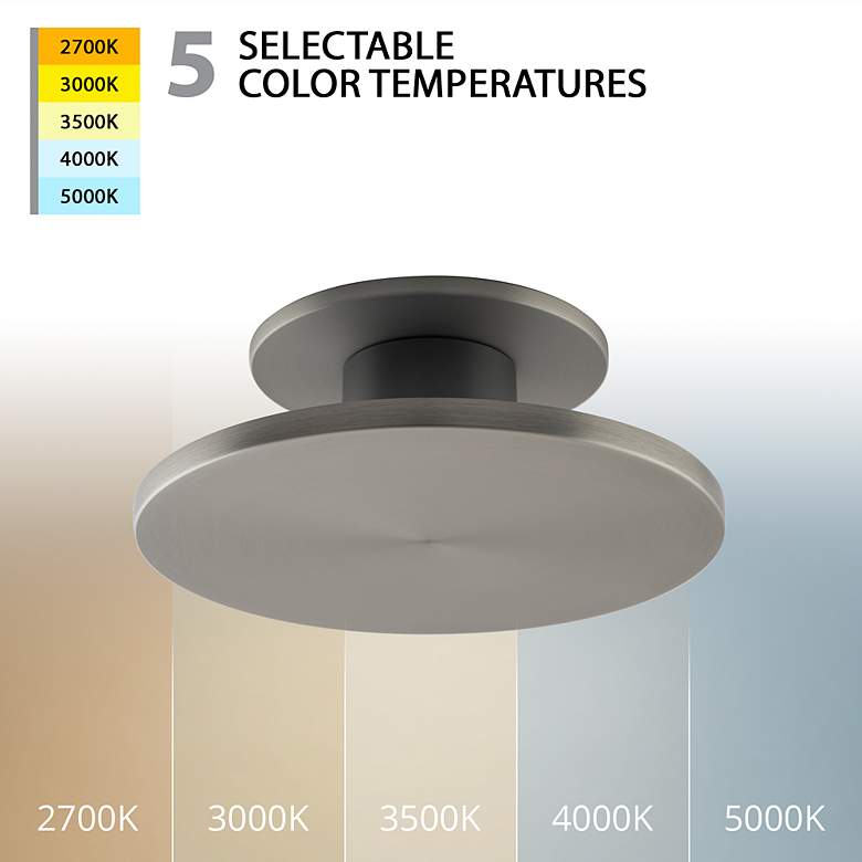 Image 5 Twist-N-Lite 2.88"H x 8"W 1-Light Semi-Flush Mount in Brushed Nickel more views