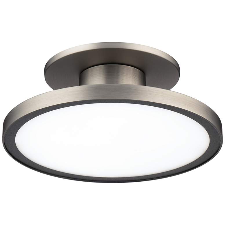 Image 1 Twist-N-Lite 2.88"H x 8"W 1-Light Semi-Flush Mount in Brushed Nickel
