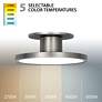 4_Twist-N-Lite 2.88"H x 8"W 1-Light Semi-Flush Mount in Brushed Nickel more views