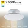 5_Twist-N-Lite 2.88"H x 8"W 1-Light Semi-Flush Mount in White more views