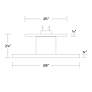 6_Twist-N-Lite 2.88"H x 8"W 1-Light Semi-Flush Mount in White more views