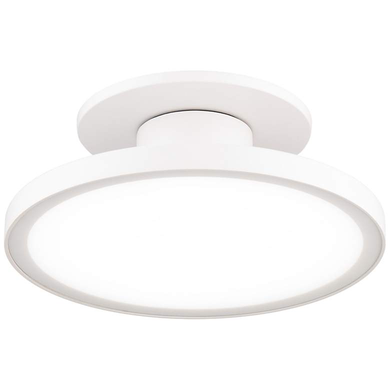 Image 1 Twist-N-Lite 2.88"H x 8"W 1-Light Semi-Flush Mount in White