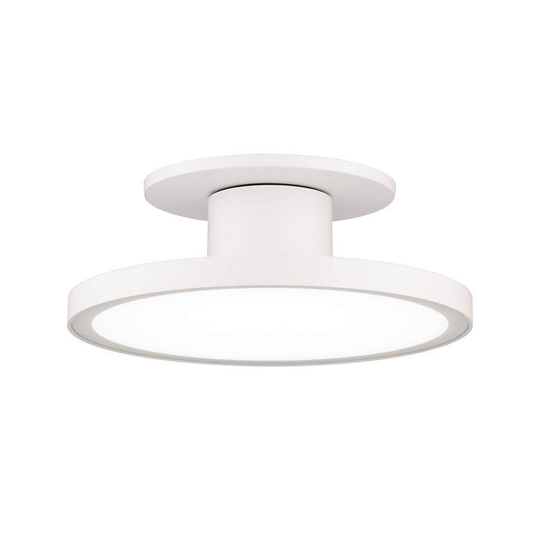 Image 2 Twist-N-Lite 2.88"H x 8"W 1-Light Semi-Flush Mount in White more views